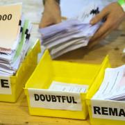 Votes are sorted into Remain, Leave and Doubtful trays as ballots are counted during the EU Referendum count. Photo: Anthony Devlin/PA Wire