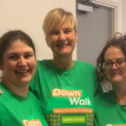Rachael Gough (middle) alongside Eve Chapman (left) and Jo Masters (right) who will be joining the walks