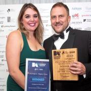 Olly Magnus, CEO of Magnus Group, with Emma Proctor King (sponsor - The Churchmanor Estates Company plc)