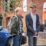 Toby Jones and Mackenzie Crook in Suffolk earlier this year