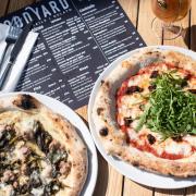Pizzas on offer at The Woodyard, Woodbridge