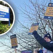660 appointments and 118 procedures were affected in west Suffolk across two days of nursing strike action, new figures have revealed.