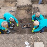 Volunteers - including schoolchildren doing history projects - helped to uncover the Rendlesham site. Picture: Suffolk County Council.
