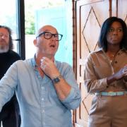Salvage Hunters host Drew Pritchard with Ambrice Miller of Relic Interiors