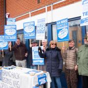 Toothless in Suffolk protestors in Leiston - the group has been critical of the Government's plan to support NHS dentistry