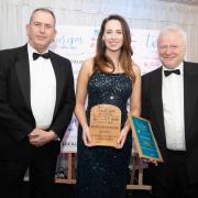 From left: Mike Harper, managing director of Newsquest South East, who presented the award, with Bryony Tuijl and Nick Forster of RSPB
Minsmere