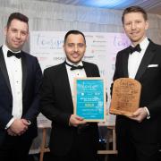 From left: Chris Barrett (sponsor - Ensors Chartered Accountants) with Erhan Karadag and Linden Beattie
from Down Hall Hotel, Spa & Estate