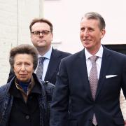 Princess Anne with Adnams chief executive Andy Wood in Southwold