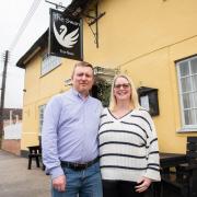Stephen and Julie Penney have reopened The Swan in Monks Eleigh this week. Image: Charlotte Bond, Newsquest