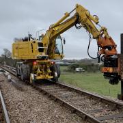 Work has been taking place to strengthen the embankment to the north of Martlesham