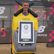 Martin Gear smashed a world record while completing the London Marathon on Sunday