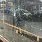 Vandals smashed a window at Brandon Butchers