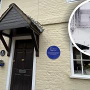 Basil Brown's home in Rickinghall and the blue plaque