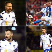 Top left, clockwise: Alan Judge, Luke Chambers, Tommy Smith and Cole Skuse are among those who have been released by Colchester United.