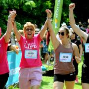 Runners at the Race for Life in Bury St Edmunds on Sunday