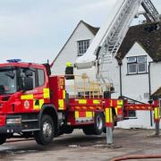 A pub roof has been destroyed after being hit by a lightning strike