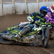 Erik Riss in action for the Ipswich Witches. He's back racing after battling illness