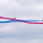 The Red Arrows will be visible over Suffolk