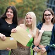 Students at schools across Suffolk collected their GCSE results. Kesgrave students:  Ilaria Dangelo, Ariana Solovjova, Ellen Duffield.