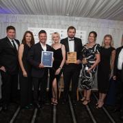 Paddy & Scott’s won Suffolk Business of the Year in 2022. Left to right: Catherine Johnson from Suffolk Chamber of Commerce, Jon Reed, Rachel Hutchings, Scott Russell, Chloe Harvey, Joseph Cordy, Zoe Hill, Arabella Brown and Tom McGarry from Sizewell C