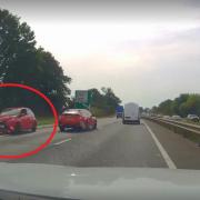 A driver has been spotted driving along the A12 the wrong way