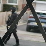 Armed police were seen in the village on Sunday