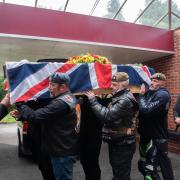 More than 70 mourners, including a large bike escort, gave a final farewell to a war veteran from Felixstowe, Ronald Knights, Charlotte Bond