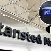 Police are at Stansted Airport after a flight was diverted