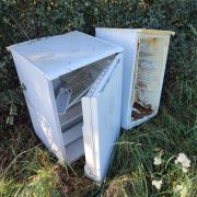 The two fridge freezers Charlotte Ingham discovered off Waldringfield Road
