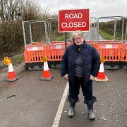 Therese Coffey at Potters Bridge near Southwold in 2021.