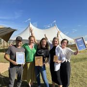 Events Under Canvas won Growth Business of the Year at the EADT Business Awards. Left to right: Kem Izzet, Clare Slade, Jenna Ackerley, Helen Gilson, Katharine Ferdinand