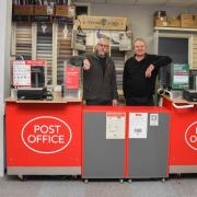 Roger Tripp, pictured right with Bill Bulstrode, has slammed Royal Mail's 'ludicrous' decision to close Framlingham sorting office
