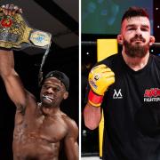 Joshua Onwordi, left, and Charlie Falco picked up big wins at Cage Warriors Academy South East 33 in Colchester