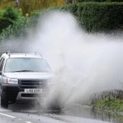 The B1119 in Leiston is shut due to flooding