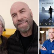 The Shepherd is out now on Disney+. From left: John Travolta spotted filming in Norfolk last year, The Shepherd film poster, Holbrook-based producer Richard Johns.