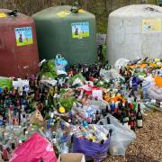 Hundreds of empty bottles have been dumped in Long Melford