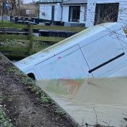 A van was washed away in Sible Hedingham during Storm Henk