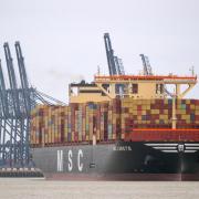 The MSC Loreto will be at the Port of Felixstowe this week