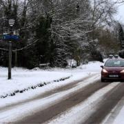 Snow and ice is expected to fall in parts of Suffolk
