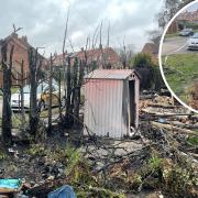 A Great Cornard mum feared for her son's life after arriving home to find a huge blaze had taken hold at her Cats Lane home