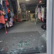 The charity shop was broken into on Friday evening