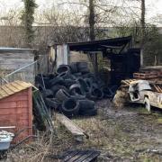 Multiple outbuildings were damaged in the three hour fire