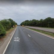 The incident took place as both cars were exiting the A14
