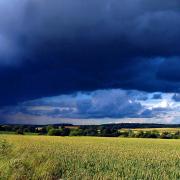 Rain and hail have been forecast for Suffolk