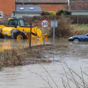 Heavy flooding has hit a number of areas in Suffolk