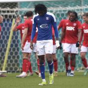 Osman Foyo pictured as Charlton Athletic score their eighth goal against Ipswich Town U21s.