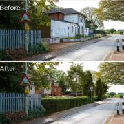 A 'before and after' montage of how the former Royal British Legion premises in Felixstowe will look after being converted to retirement homes