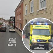Fire and ambulance crews were called to New Street in Woodbridge today