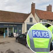 A man was threatened with a hammer outside a Co-op in Long Melford