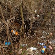 Litter by the side of the A14